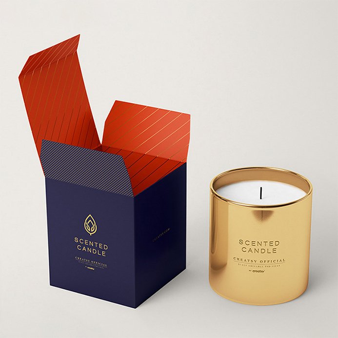 Wholesale candle packing box insert candle packaging boxes cardboard custom scented candle with lid and box