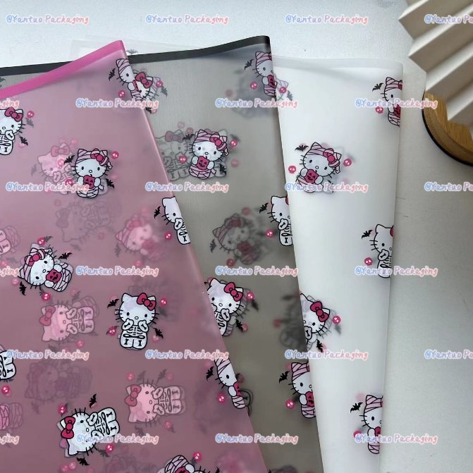 latest Halloween waterproof flower wrapping paper florist packaging material Korean floral paper for packing flower gift box
