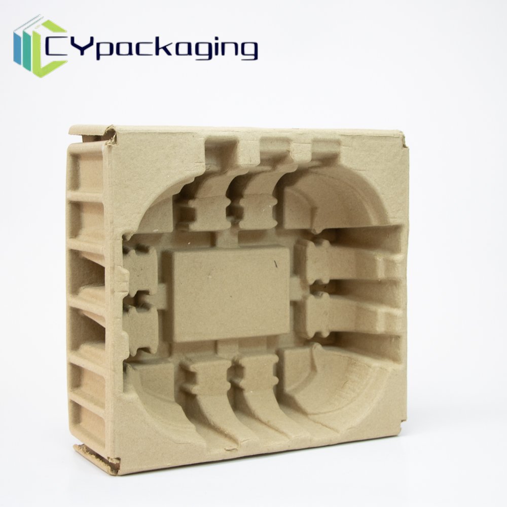 Recycled Paper Pulp Tray Biodegradable and New material Pulp Mold Product Inner Packaging Paper Pulp Box