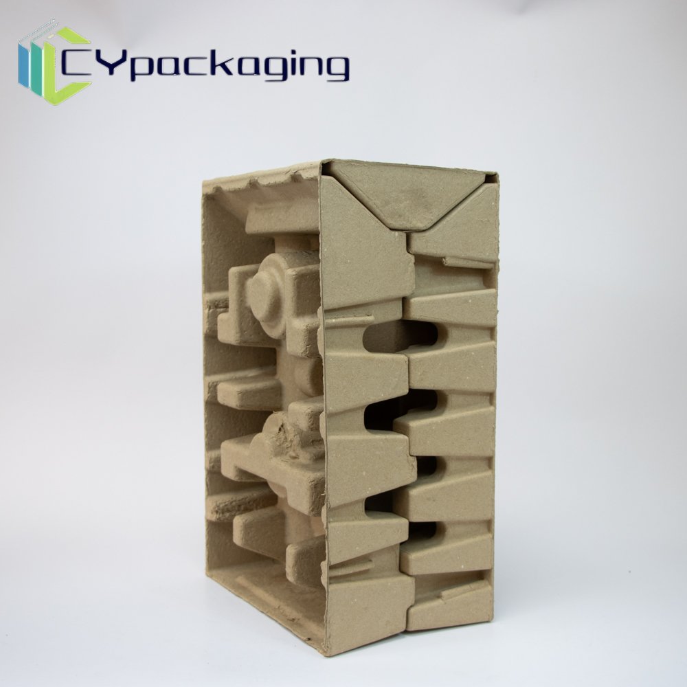 Recycled Paper Pulp Tray Biodegradable and New material Pulp Mold Product Inner Packaging Paper Pulp Box