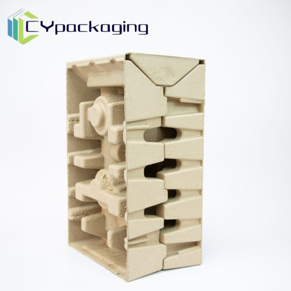 Recycled Paper Pulp Tray Biodegradable and New material Pulp Mold Product Inner Packaging Paper Pulp Box