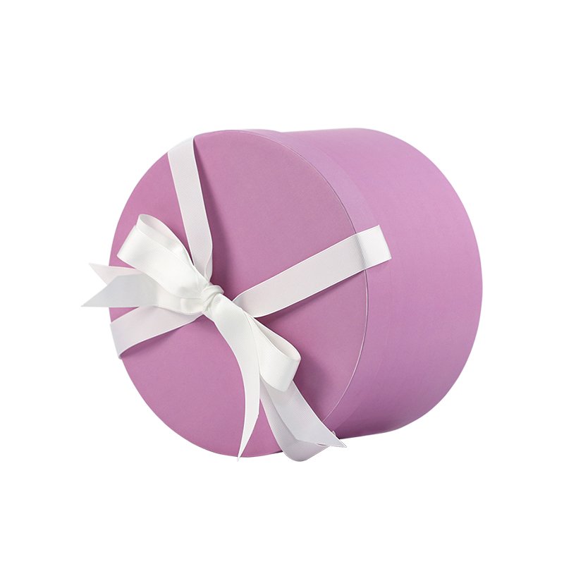 Personalized velvet flower box round cardboard flower box for rose flower packaging
