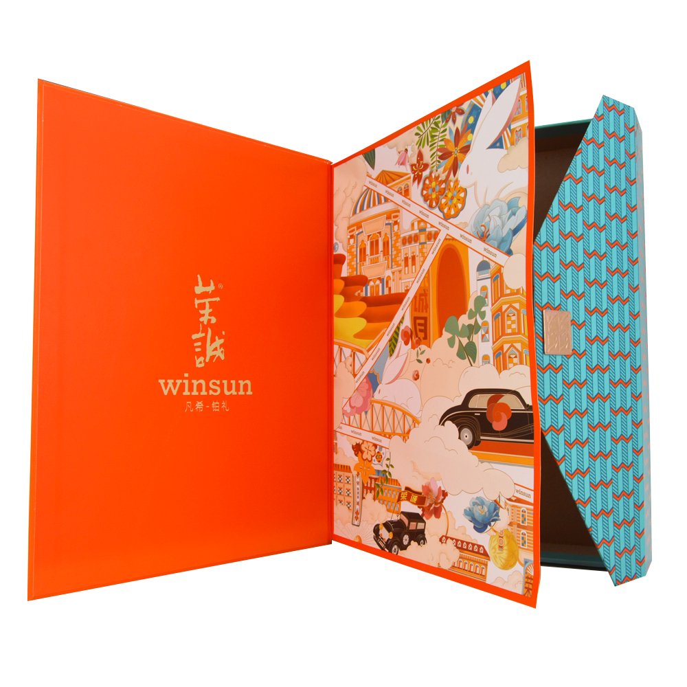 Custom Luxury Book Shaped Rigid Paper Box Packaging Magnetic Gift Boxes With EVA Foam Insert