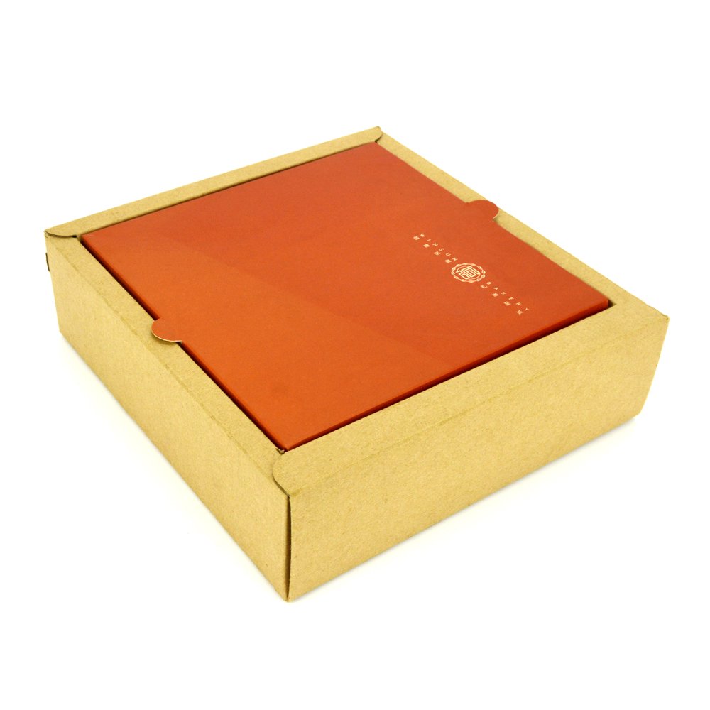 Custom Printed Kraft Paper Small Square MoonCake Chocolate Box Wholesale Cheap Bakery Pastry Food Paper Packaging Box