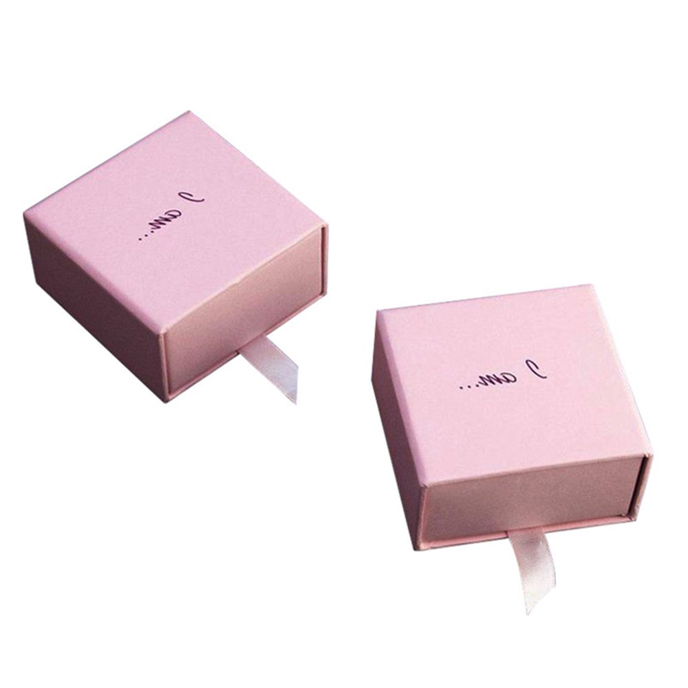 HOT Wholesale Custom Luxury Hot Stamping White Pink Printed Pandora Bangle Earrings Ring Bracelet Necklace Jewelry Box Packaging