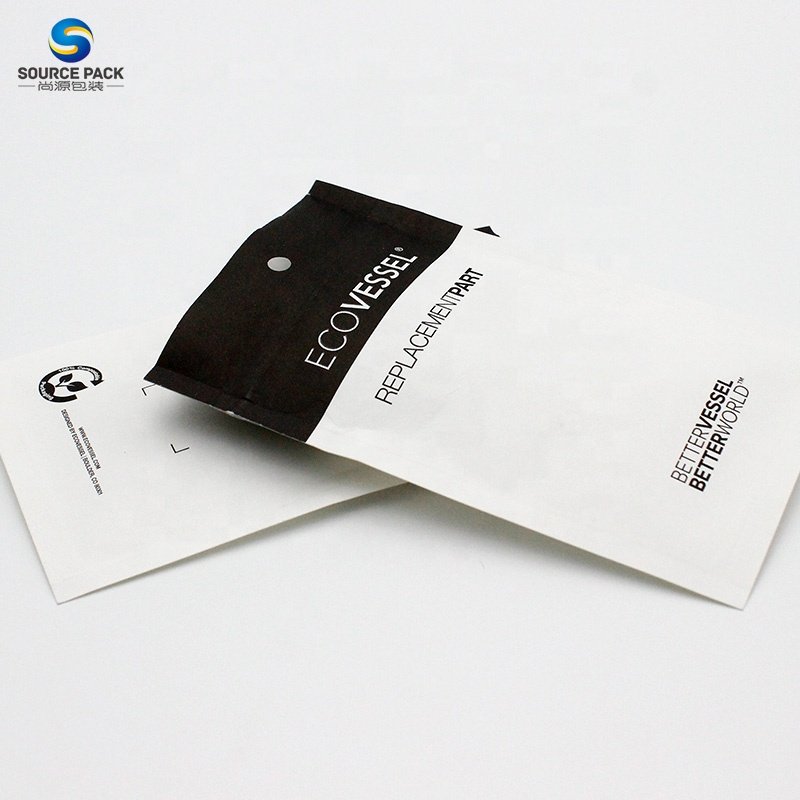Custom printing 100% compostable ziplock biodegradable packaging kraft paper bags