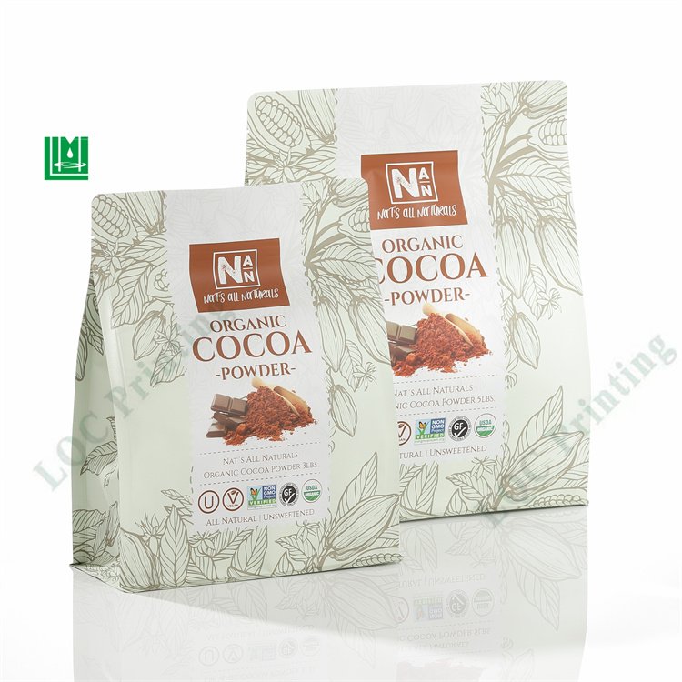 Customized Flat Bottom paper Kraft Package Valve Coffe Bean Pouch packaging Bag Smell Proof With Valve And Zipper