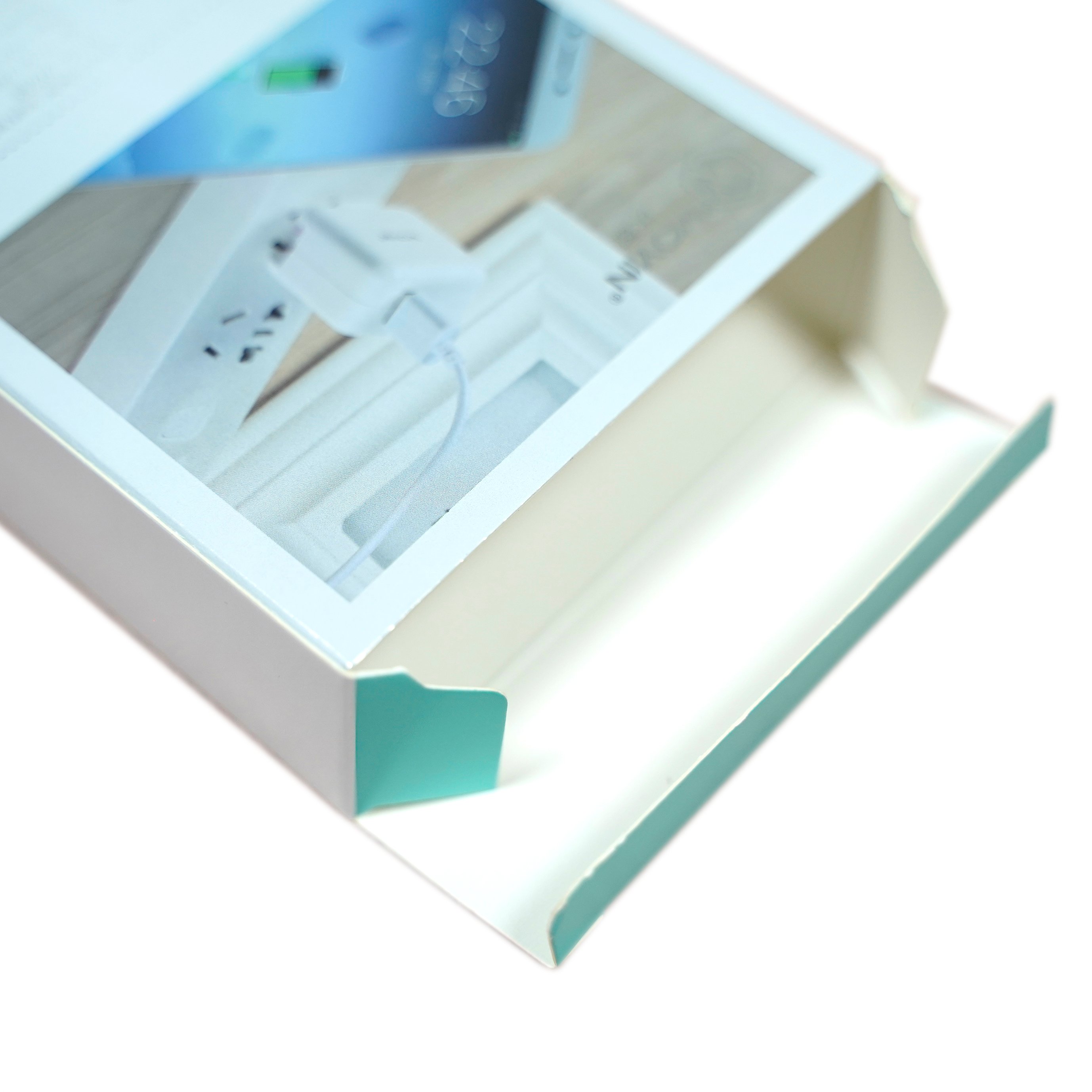 Custom logo printed foldable box with tray cable electronic product charger packaging usb data line paper box