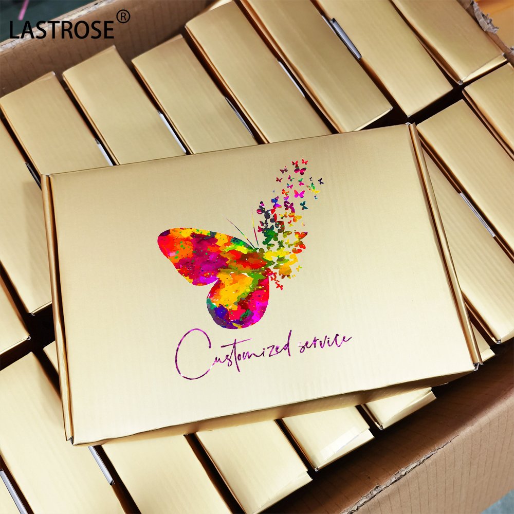 OEM new arrival pink gold corrugated mailer paper gift box 15*15*5 cm colorful shipping mailer packaging box