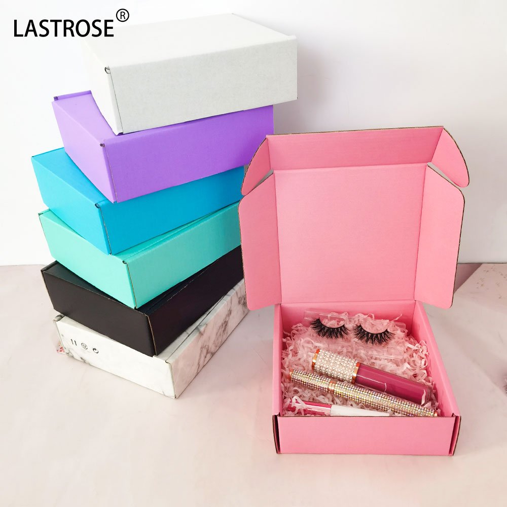 OEM new arrival pink gold corrugated mailer paper gift box 15*15*5 cm colorful shipping mailer packaging box