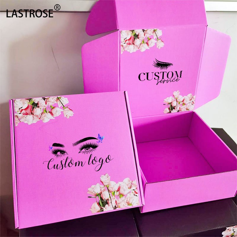 OEM new arrival pink gold corrugated mailer paper gift box 15*15*5 cm colorful shipping mailer packaging box