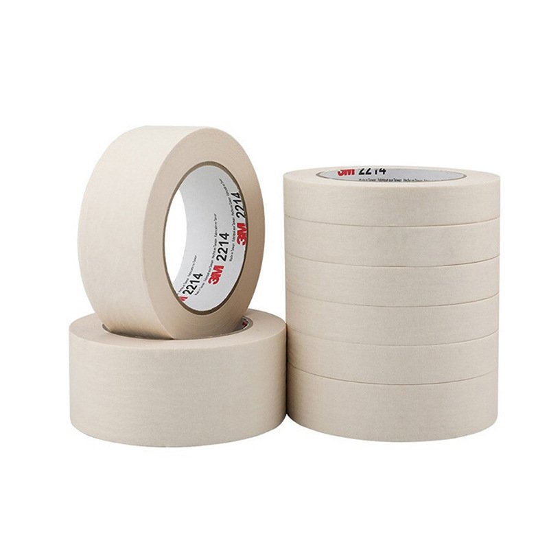 3M2214 Masking Masking paper tape with low temperature resistance can be custom sized white and paper tape