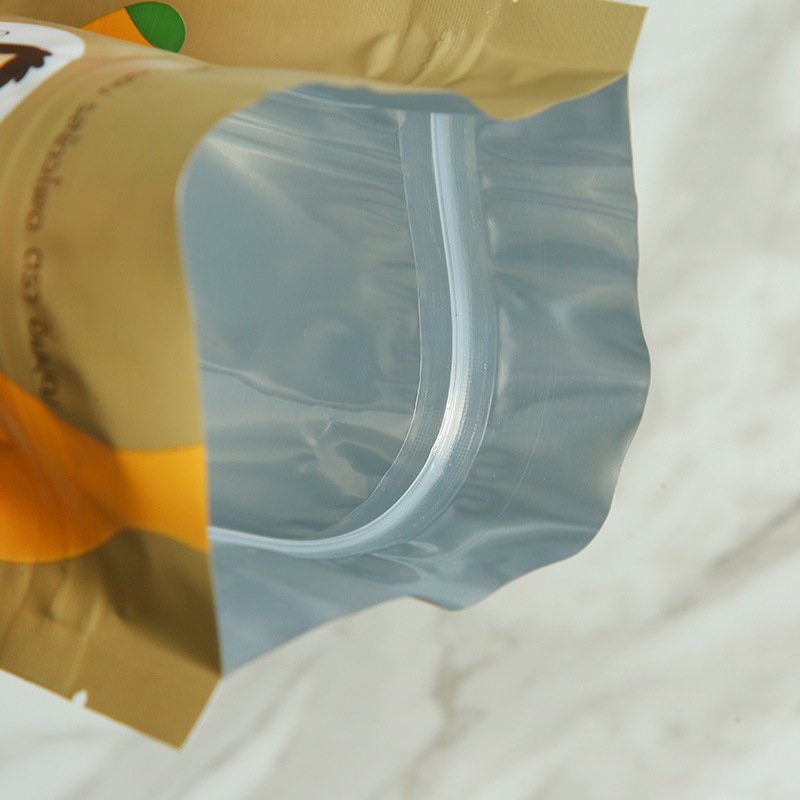 Free sample printed resealable zipper plastic aluminum foil snack nuts coffee tea food stand up pouches packaging