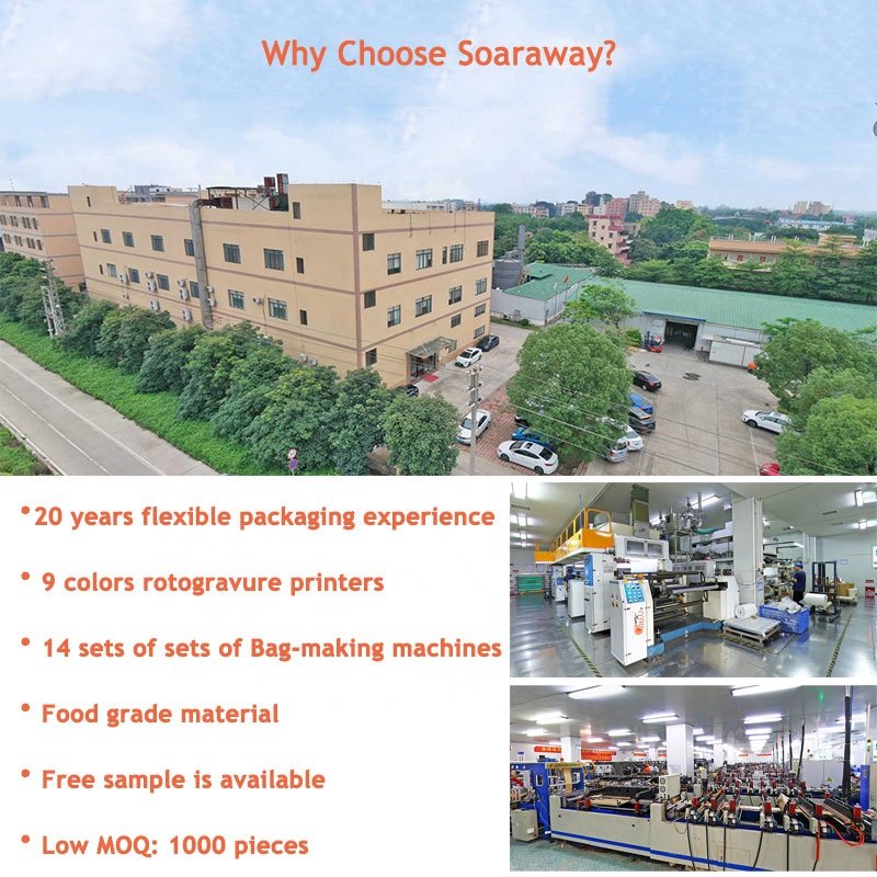 Free sample printed resealable zipper plastic aluminum foil snack nuts coffee tea food stand up pouches packaging