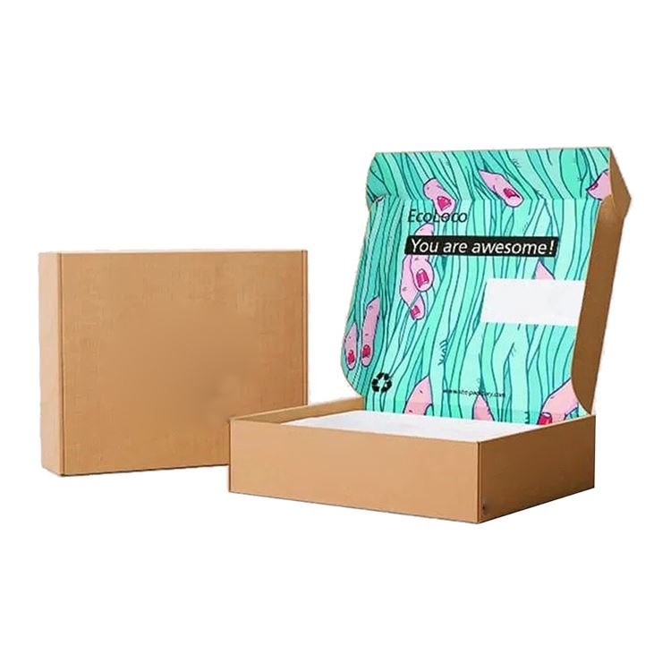 Customized E commerce paper mailer shipping corrugated gift packaging boxes