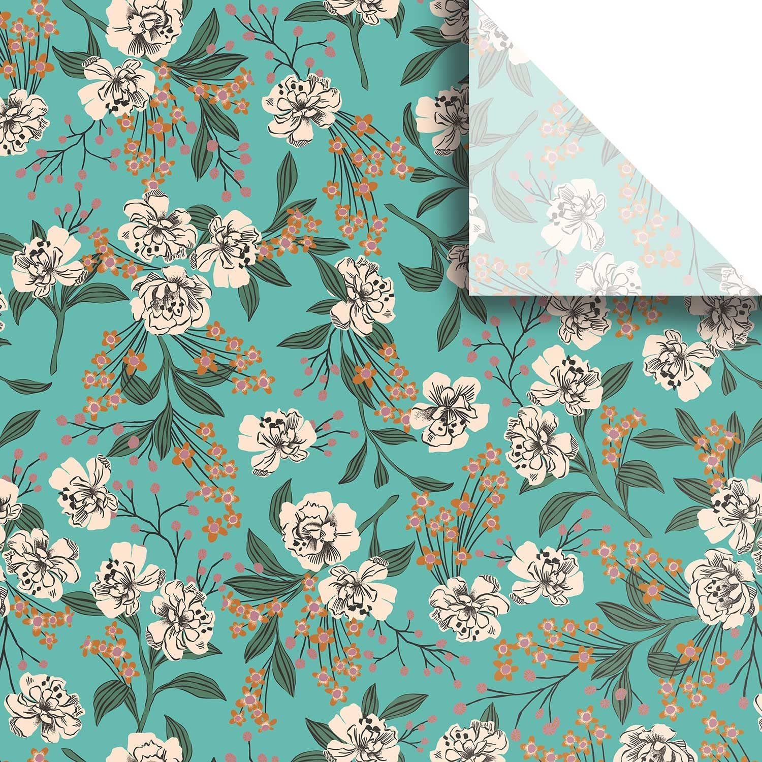 flower wrapping tissue paper packing clothing personalised paper gift 17 gsm printed logo wrapping custom tissue paper