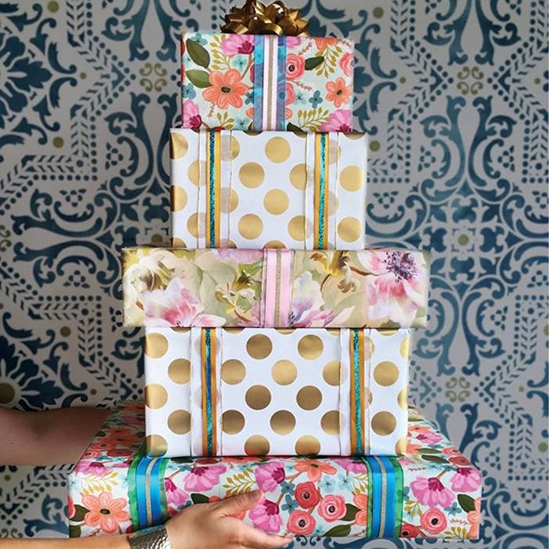 flower wrapping tissue paper packing clothing personalised paper gift 17 gsm printed logo wrapping custom tissue paper
