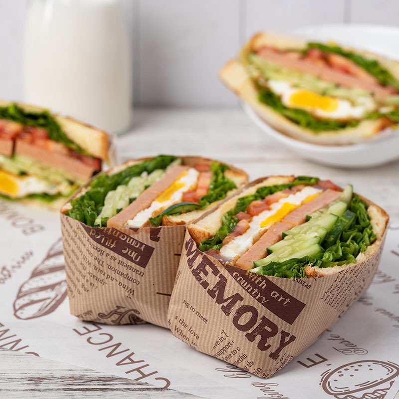 Custom hamburger paper food packing wrapping paper wax greaseproof paper for food
