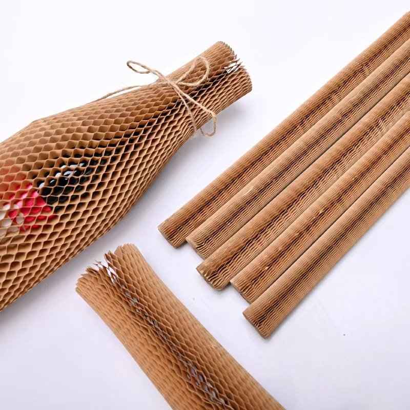 Manufacturer's Environmentally Friendly Kraft Paper Sleeve Safe Protector for Honeycomb Bottles Usage for Packing