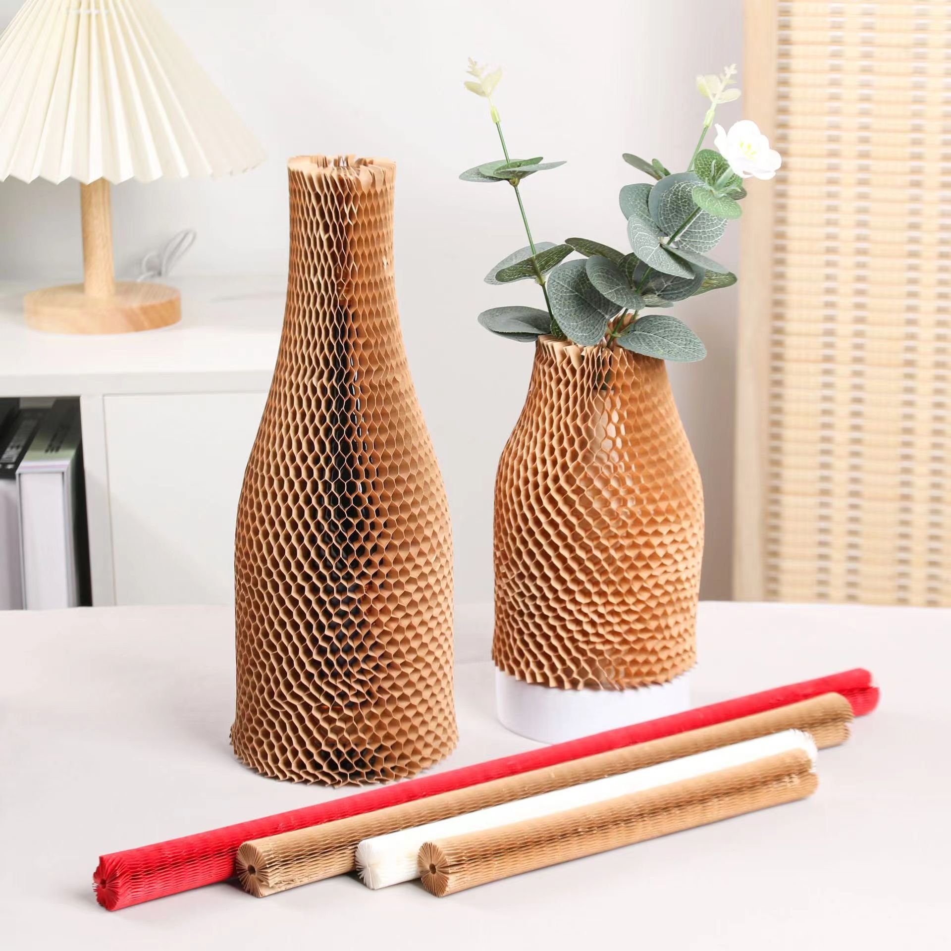 Manufacturer's Environmentally Friendly Kraft Paper Sleeve Safe Protector for Honeycomb Bottles Usage for Packing