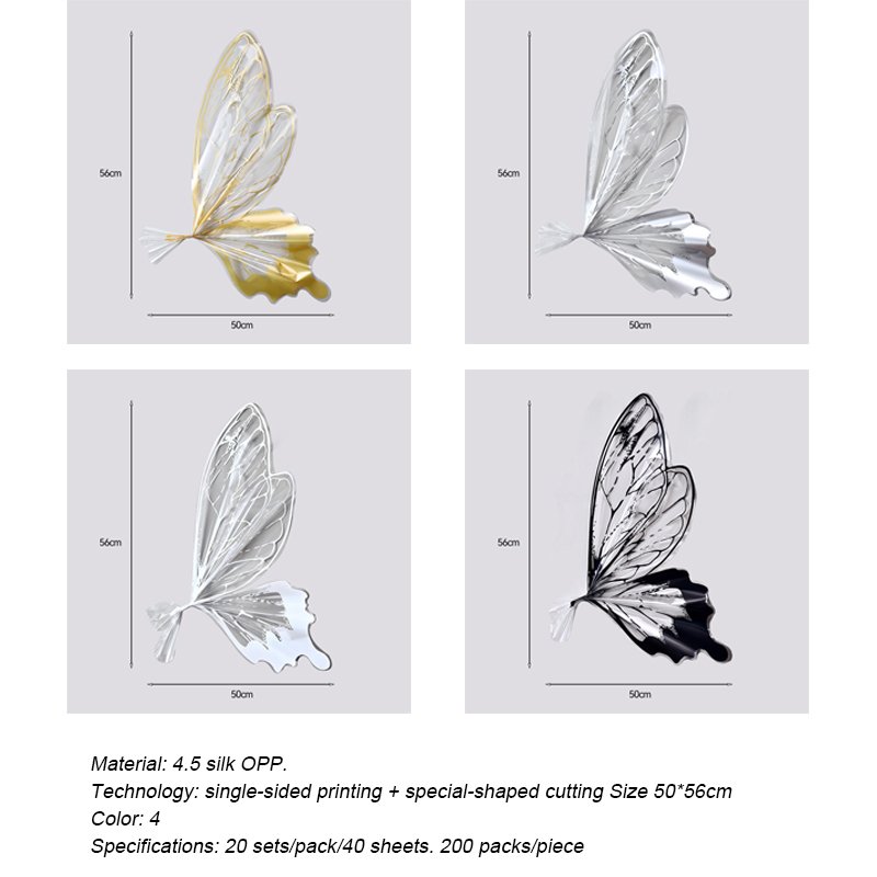 Butterfly Diy Bouquet Waterproof Wrapping Paper Homemade Flower Bouquet Packing Material Ins Butterfly Bouquet Wrapping Paper
