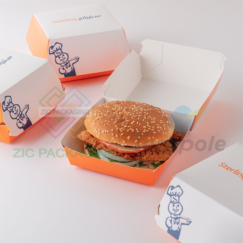 Wholesale French Fried Chips Burger Packaging Fast Food Packing Box Custom Print Kraft Paper Fried Box