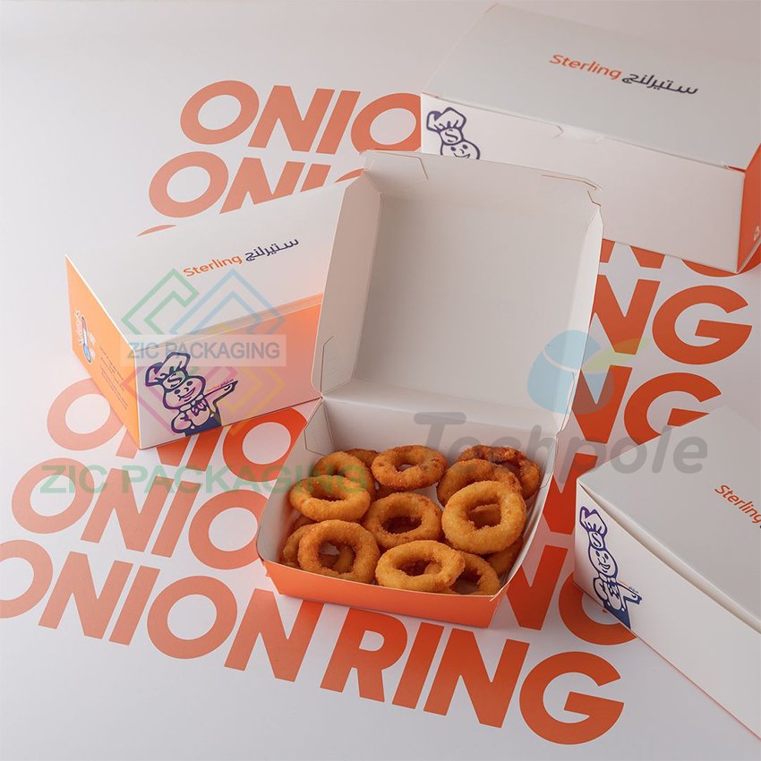 Wholesale French Fried Chips Burger Packaging Fast Food Packing Box Custom Print Kraft Paper Fried Box