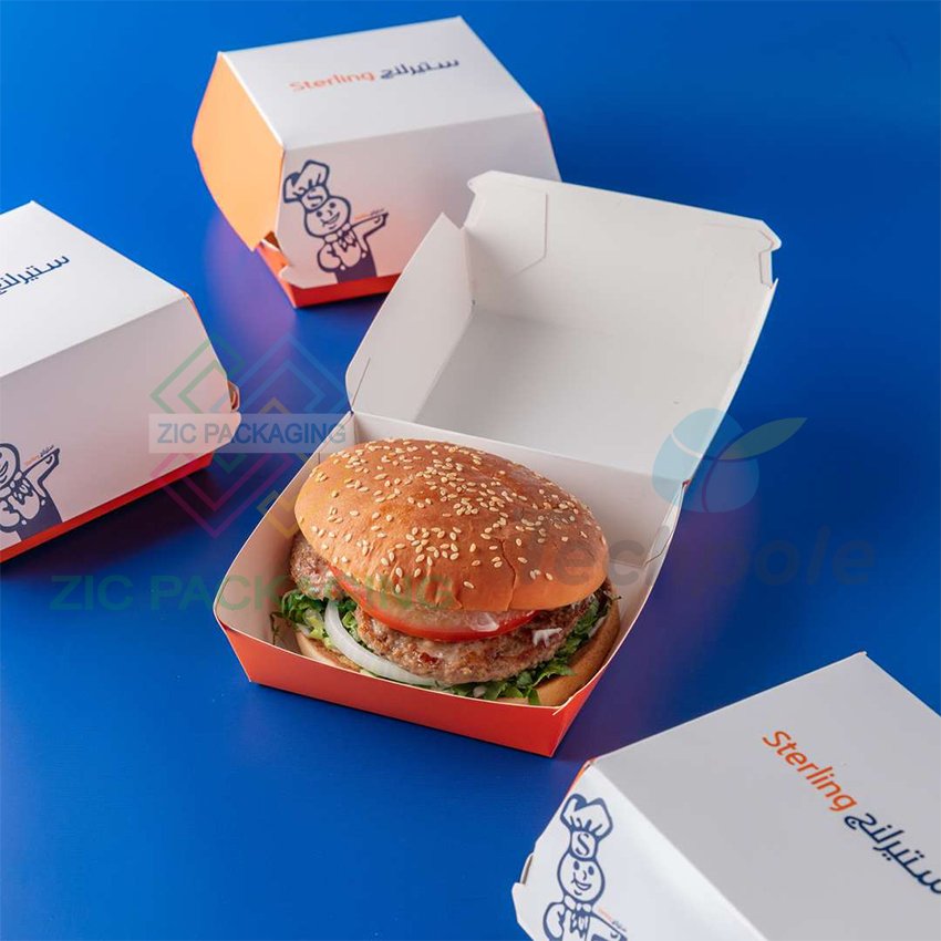 Wholesale French Fried Chips Burger Packaging Fast Food Packing Box Custom Print Kraft Paper Fried Box