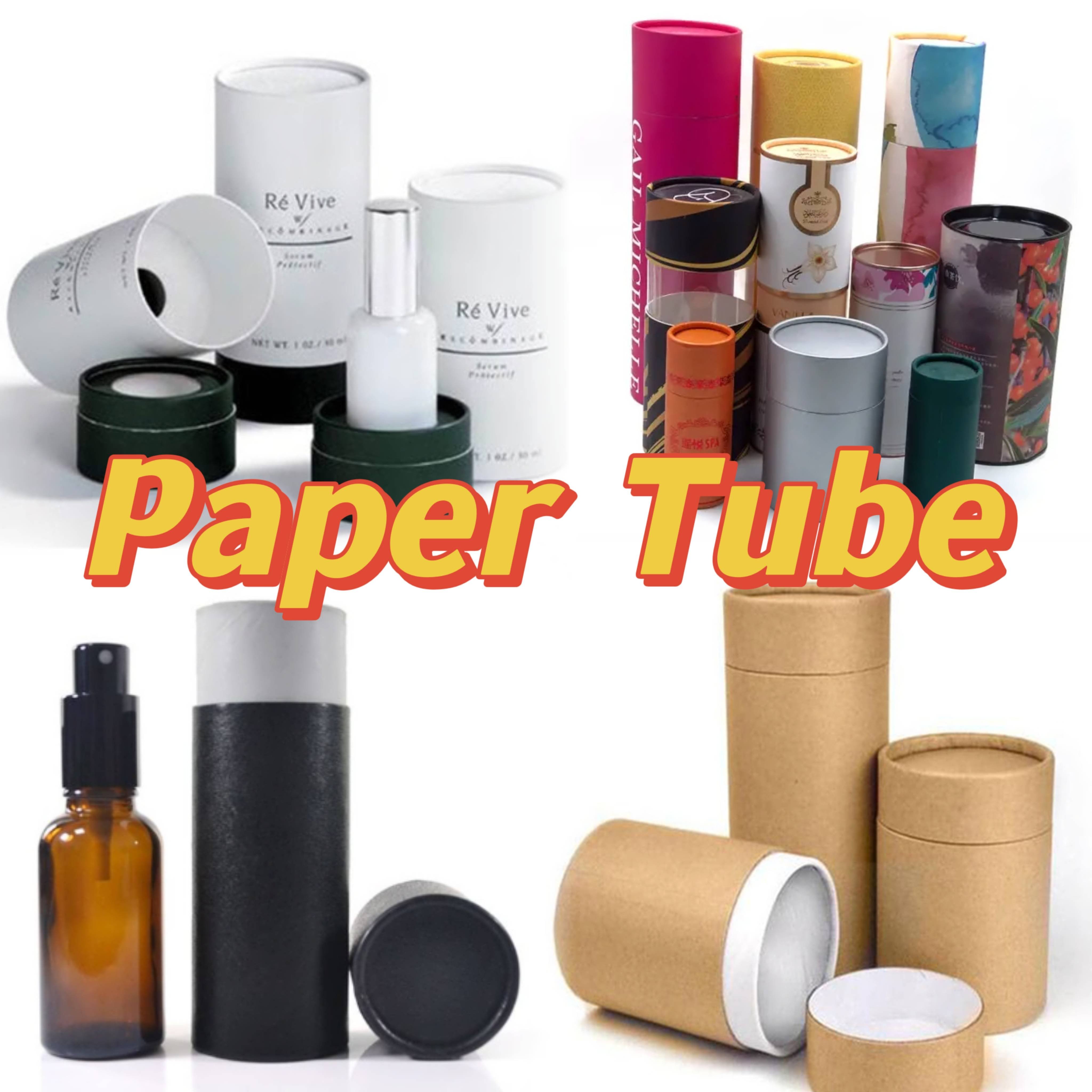 Custom design fancy luxury cardboard empty round tube cylinder packing for chinese tea bags packaging paper gift box