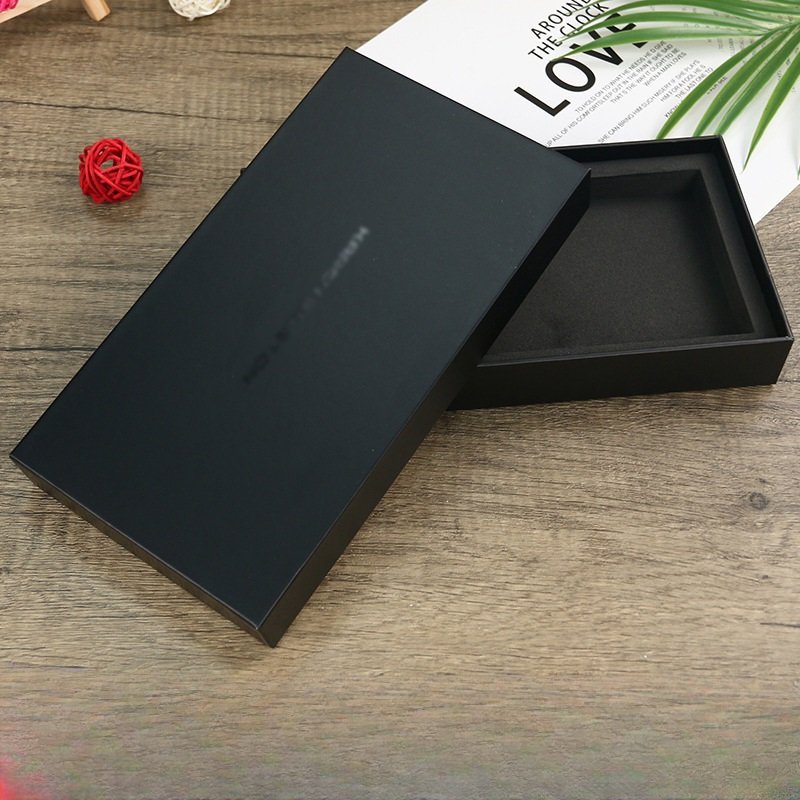 Eco Friendly Custom Design Luxury Cellphone Cardboard Packaging Black Paper Package Mobile Phone Storage Box