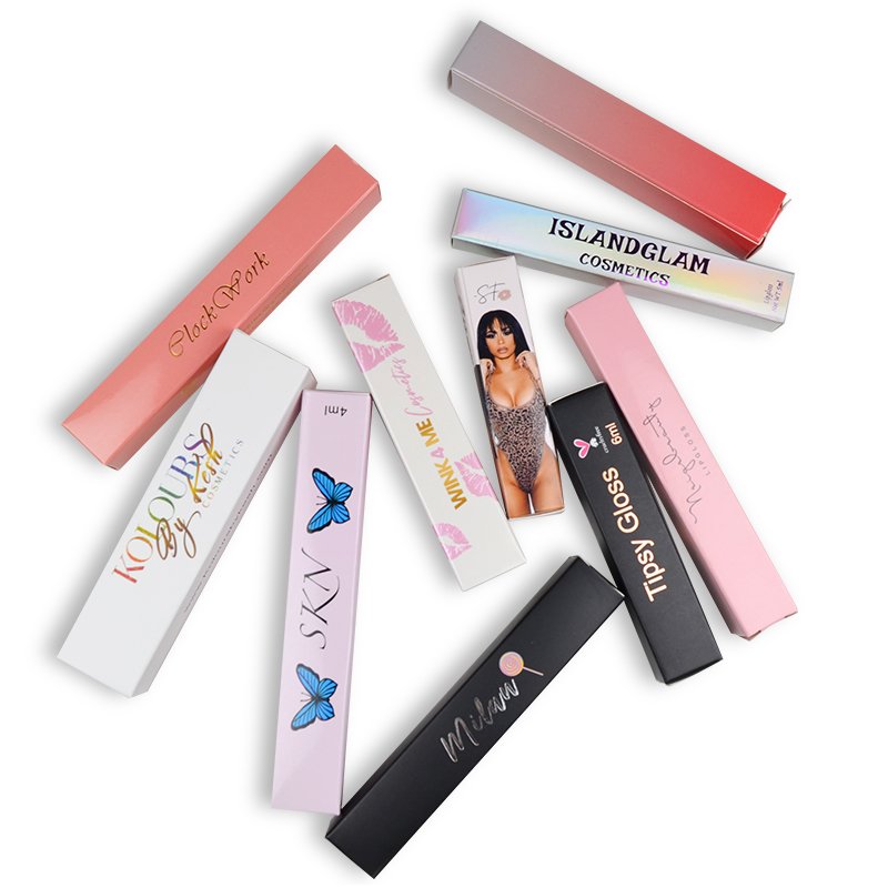 Best Sale Custom Design Biodegradable Cosmetics Lipstick Lipgloss Packaging Tubes Paper Board Paper Box Emballage Cosmetic Xinde