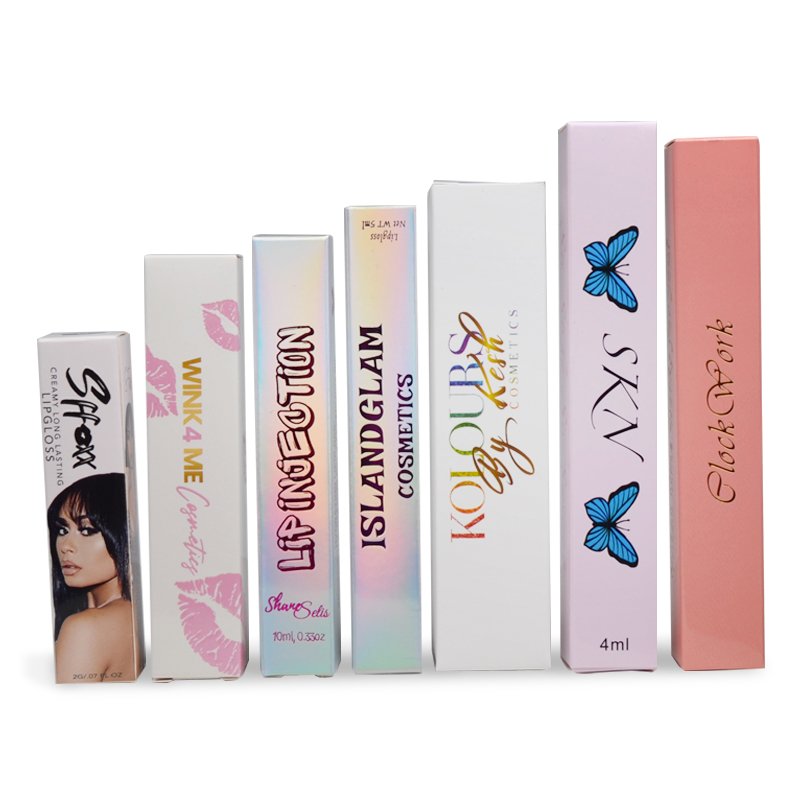 Best Sale Custom Design Biodegradable Cosmetics Lipstick Lipgloss Packaging Tubes Paper Board Paper Box Emballage Cosmetic Xinde