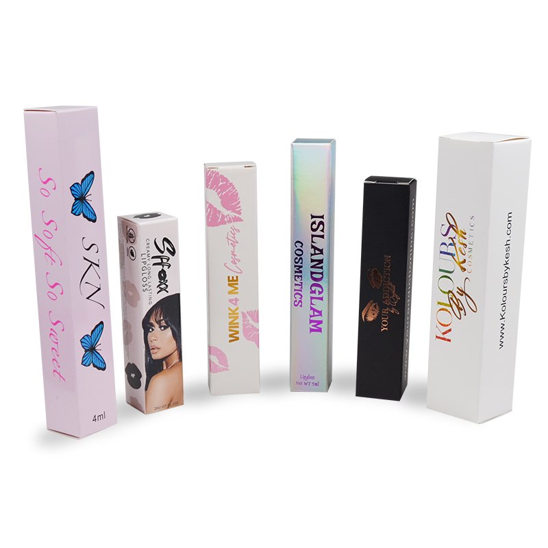 Best Sale Custom Design Biodegradable Cosmetics Lipstick Lipgloss Packaging Tubes Paper Board Paper Box Emballage Cosmetic Xinde