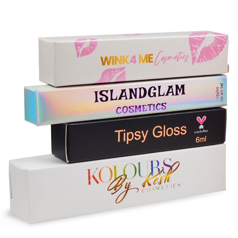 Best Sale Custom Design Biodegradable Cosmetics Lipstick Lipgloss Packaging Tubes Paper Board Paper Box Emballage Cosmetic Xinde