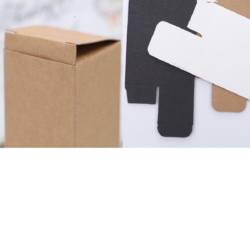 New Arrival Empty Cosmetic Packaging Box Brown White Black Custom Design 5ML~100ML Essential Oil Bottle Kraft Paper Gift Box