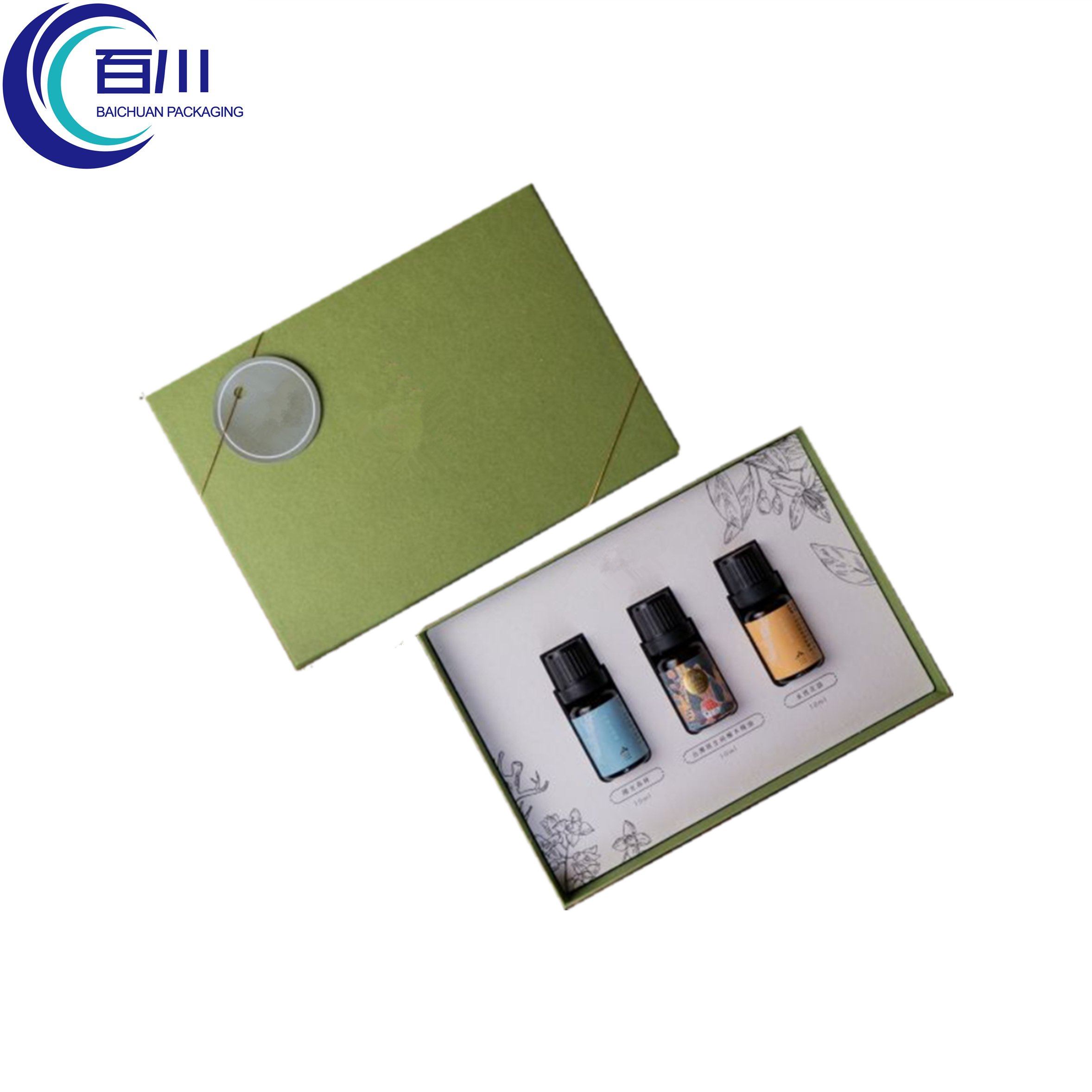 essential oil packaging paper box cosmetic rigid drawer sliding cardboard paper gift box