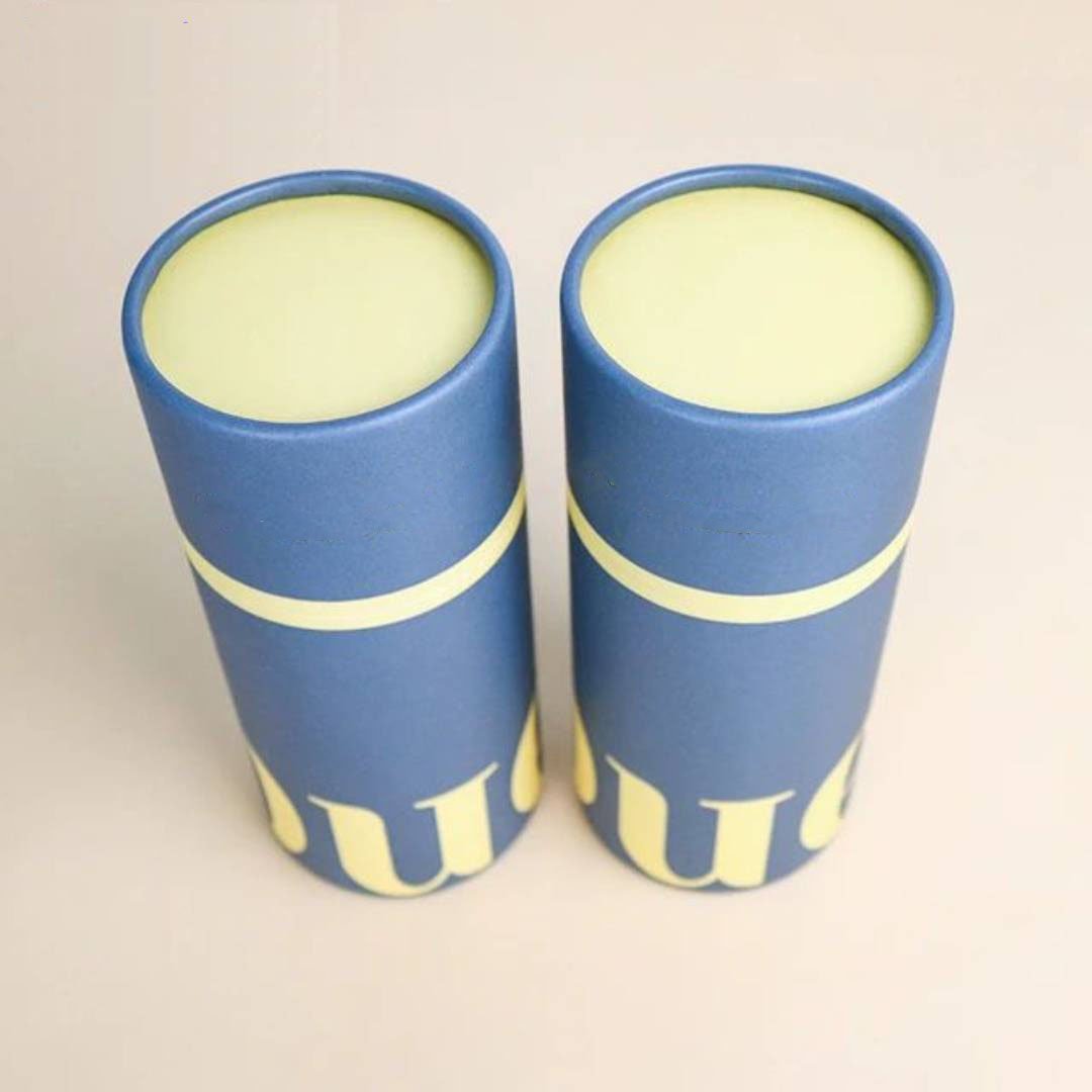 Custom Printed round Cylinder Cardboard Storage Containers for Coffee Tea Food Packaging Paper round cylinder