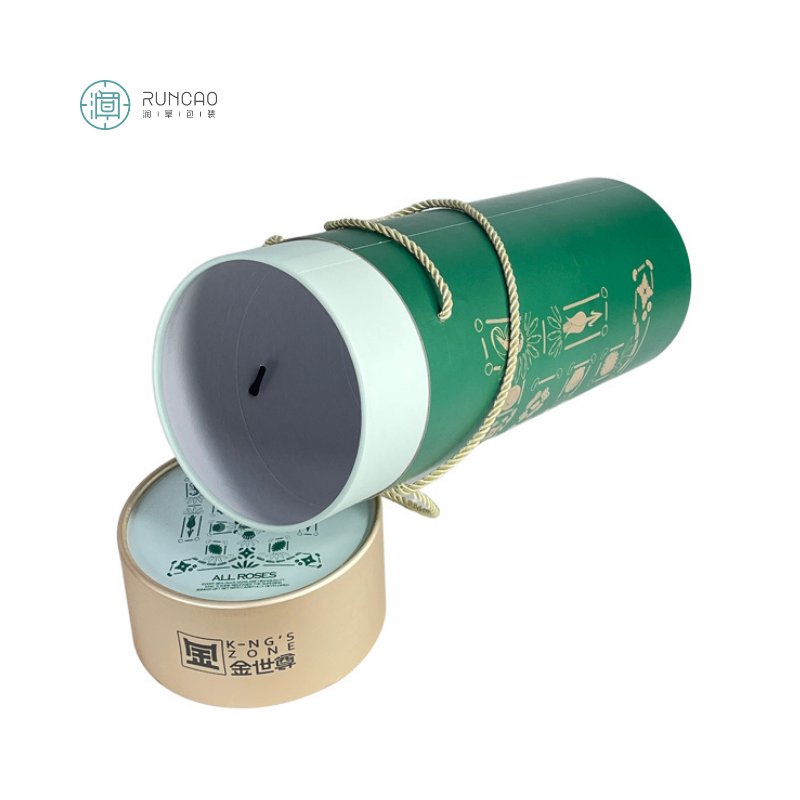 Large specification Cardboard Cylinder Packaging Stamping and Vanishing Printing Paper Tube with A Rope for Multi-Purpose Use