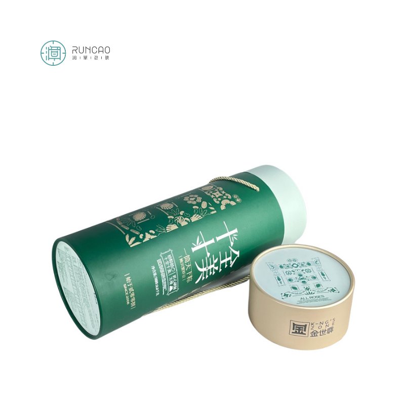 Large specification Cardboard Cylinder Packaging Stamping and Vanishing Printing Paper Tube with A Rope for Multi-Purpose Use