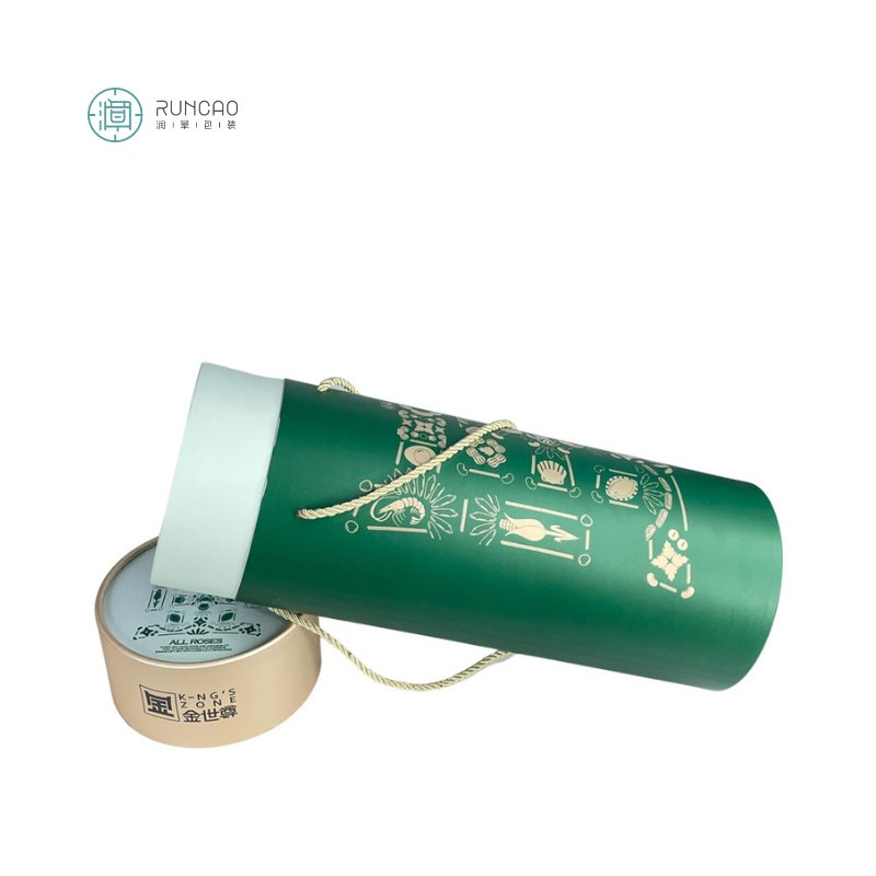Large specification Cardboard Cylinder Packaging Stamping and Vanishing Printing Paper Tube with A Rope for Multi-Purpose Use