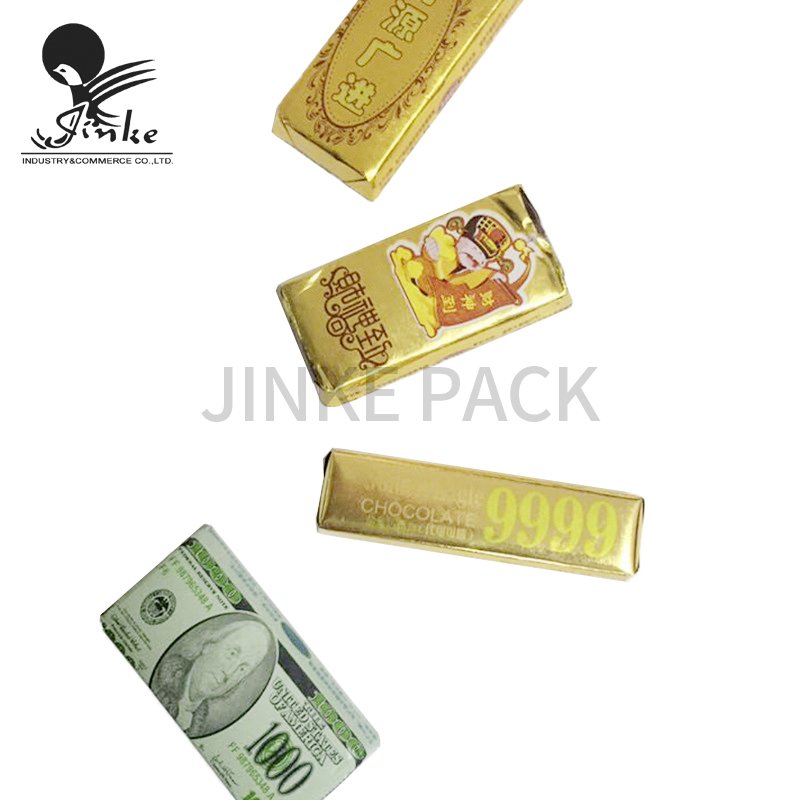 Custom food grade aluminum foil packaging paper roll candy chocolate wrapper