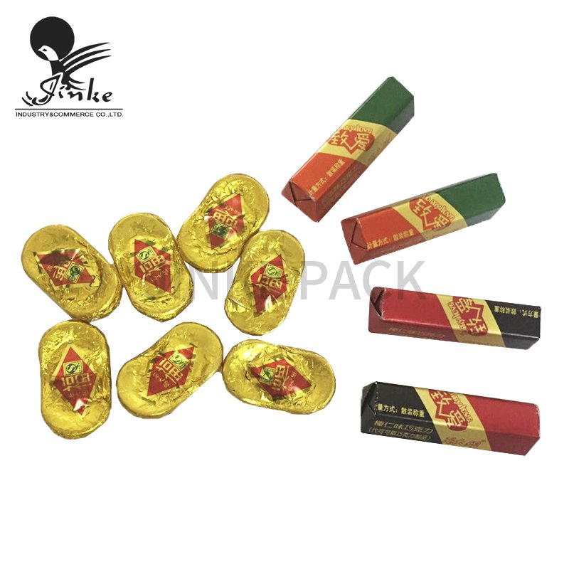 Custom food grade aluminum foil packaging paper roll candy chocolate wrapper