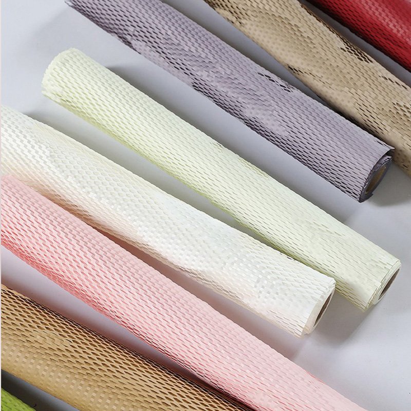 Newly Quality Floral Wrapping Paper Mesh Recyclable Paper Flower Bouquet Honeycomb Paper For Party Gift Decoration
