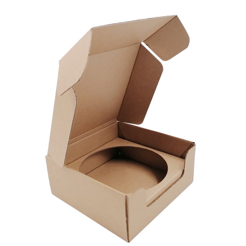 Eco-friendly Degradable Full Color Printed Brown Kraft paper Mug Box packaging paper Box