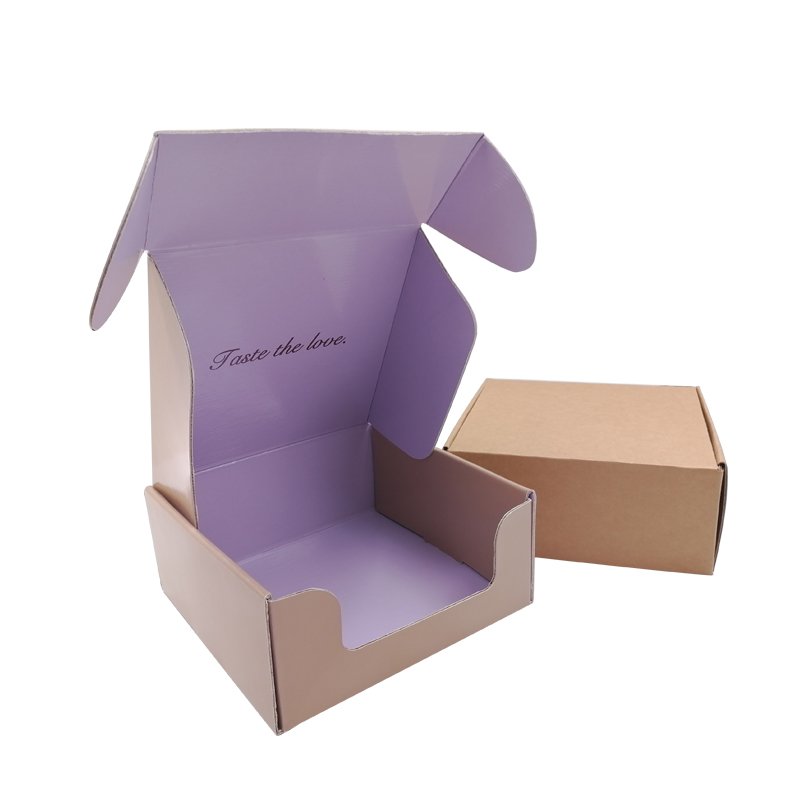 Eco-friendly Degradable Full Color Printed Brown Kraft paper Mug Box packaging paper Box