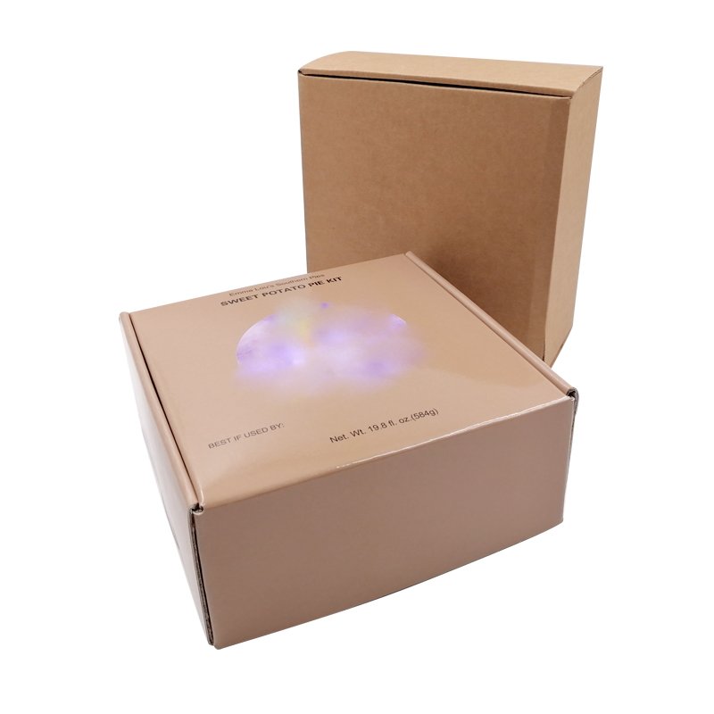 Eco-friendly Degradable Full Color Printed Brown Kraft paper Mug Box packaging paper Box