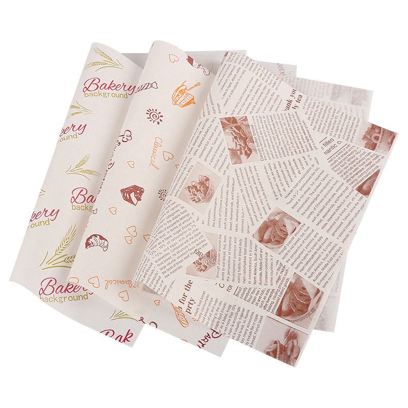 Wholesale Customized Printed Logo And Size Food Safe Grade Burger Paper Greaseproof Hamburger Wrapping Wax Coated Paper