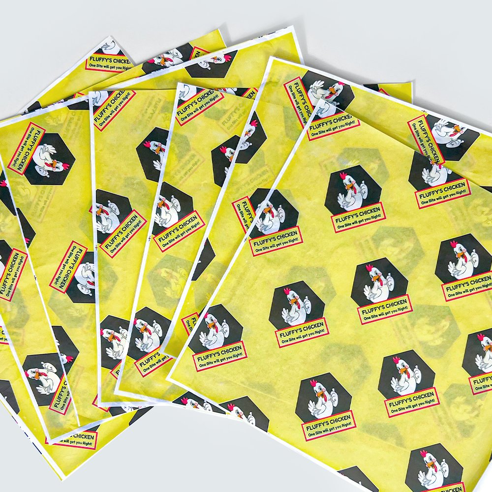 ZJPACK Manufacturer Grease Oil Proof Custom Design Sandwich Food Hamburger Wax Wrapping Paper