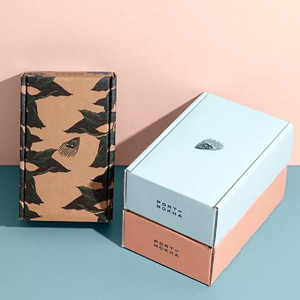 Custom Printed Logo Corrugated Cardboard Comb Wig Packaging Small Mailer Shipping Paper Box