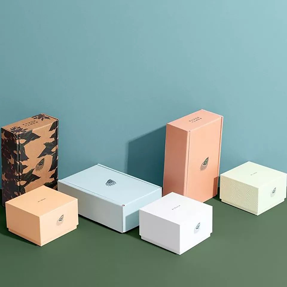 Custom Printed Logo Corrugated Cardboard Comb Wig Packaging Small Mailer Shipping Paper Box